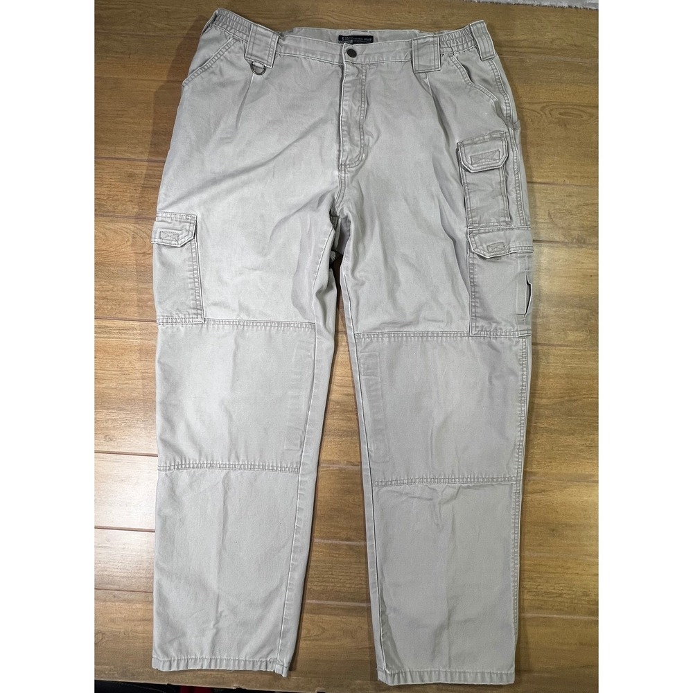 5.11 Tactical Series Men's Cargo Pants Style 74251 Khaki Cotton‎ Size 40/34